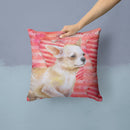 Chihuahua Leg up Love Throw Pillow - 14x14 Decorative Pillow – Art for Your Home & Patio BB9784PW1414