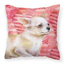 Chihuahua Leg up Love Fabric Decorative Pillow BB9784PW1818