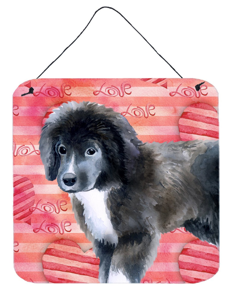 Newfoundland Puppy Love Wall or Door Hanging Prints BB9786DS66