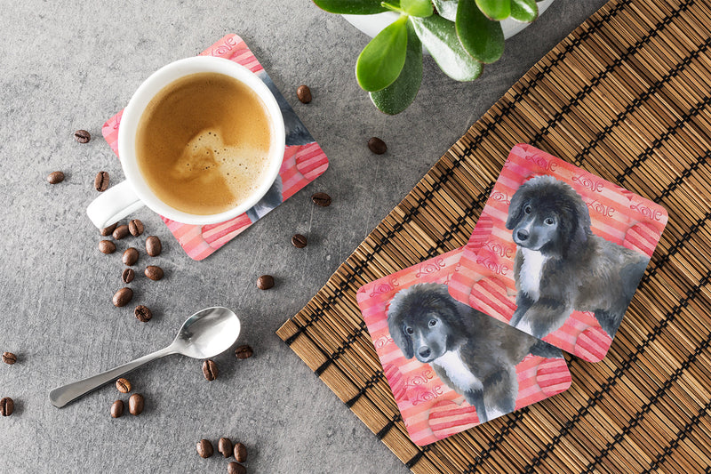 Newfoundland Puppy Love Foam Coaster  BB9786FC