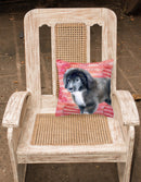 Newfoundland Puppy Love Fabric Decorative Pillow BB9786PW1818