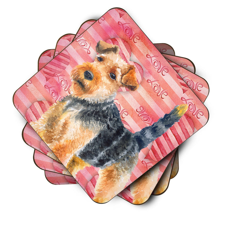 Welsh Terrier Love Foam Coaster Set of 4 BB9787FC