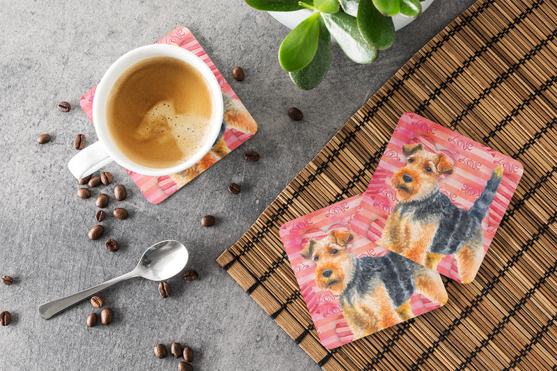 Welsh Terrier Love Foam Coaster Set of 4 BB9787FC