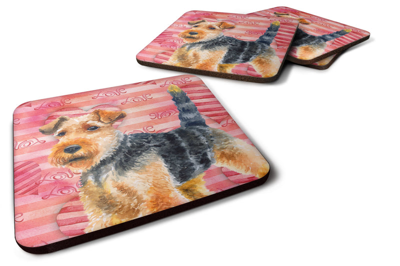 Welsh Terrier Love Foam Coaster Set of 4 BB9787FC