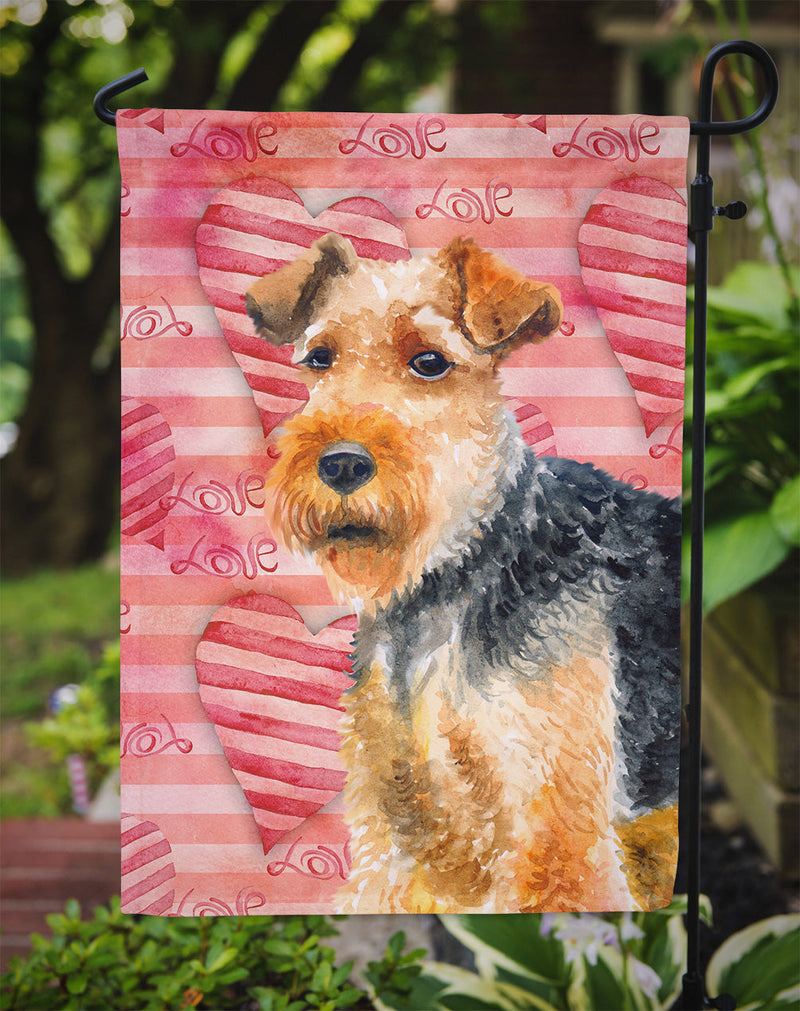 Welsh Terrier Love Flag Garden Size BB9787GF