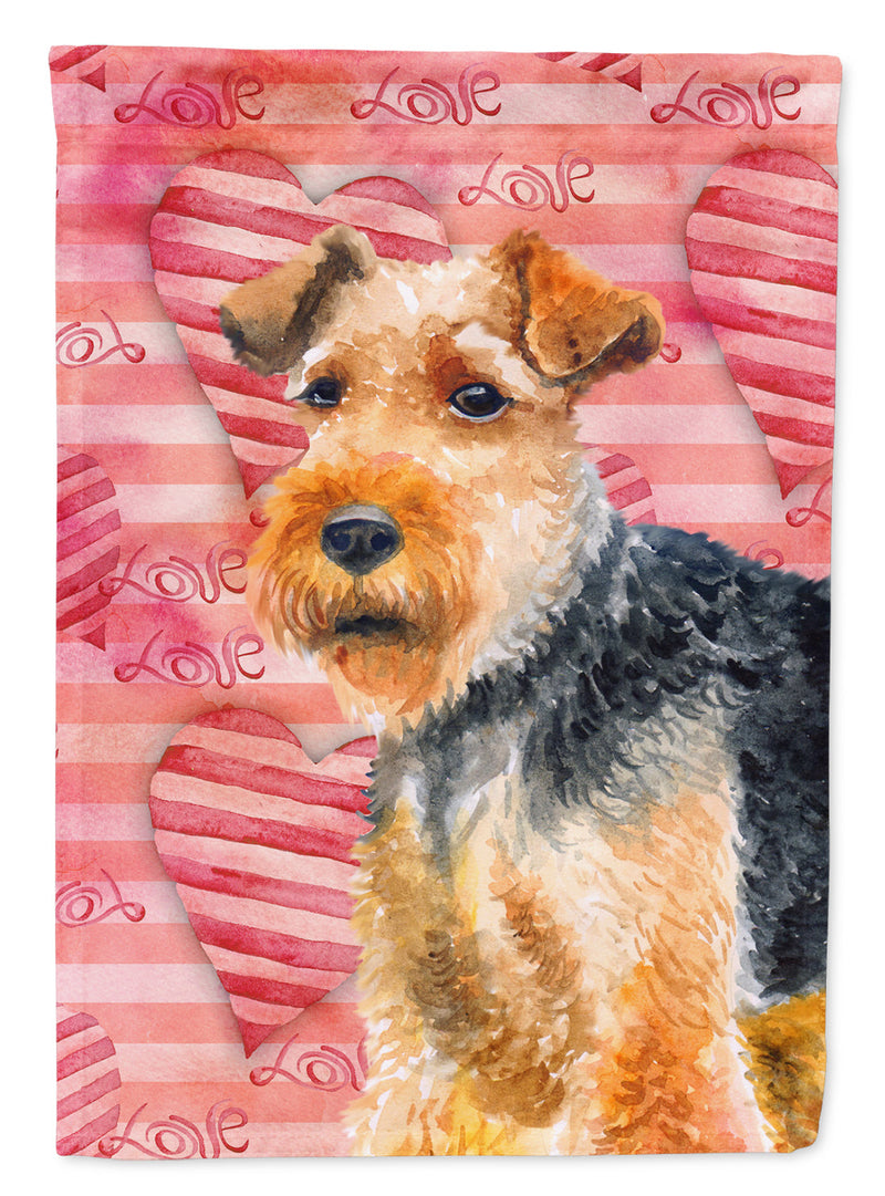 Welsh Terrier Love Flag Garden Size BB9787GF