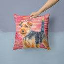 Welsh Terrier Love Throw Pillow - 14x14 Decorative Pillow – Art for Your Home & Patio BB9787PW1414