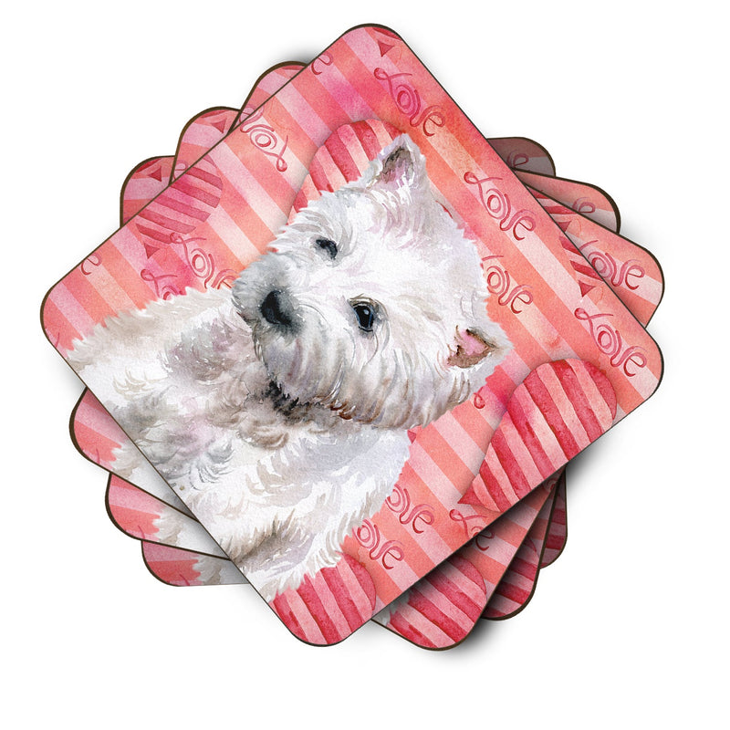 Westie Love Foam Coaster Set of 4 BB9788FC