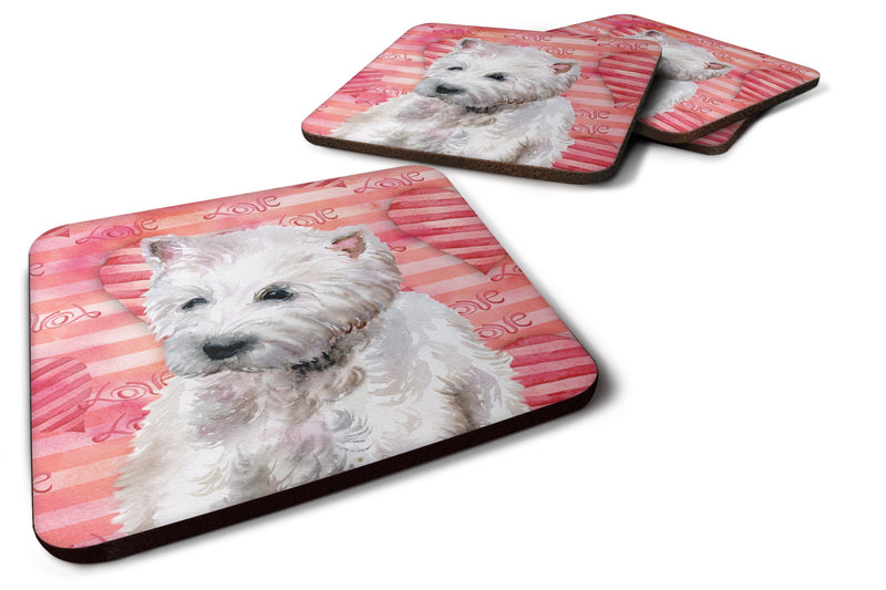 Westie Love Foam Coaster Set of 4 BB9788FC