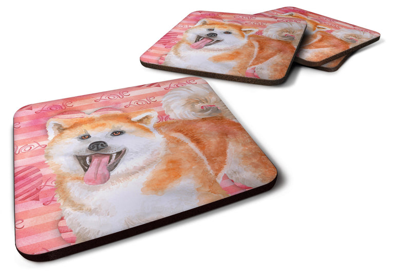 Akita Love Foam Coaster Set of 4 BB9790FC