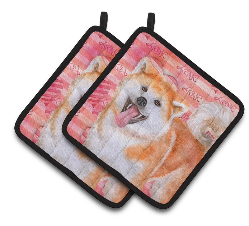 Akita Love Pair of Pot Holders BB9790PTHD