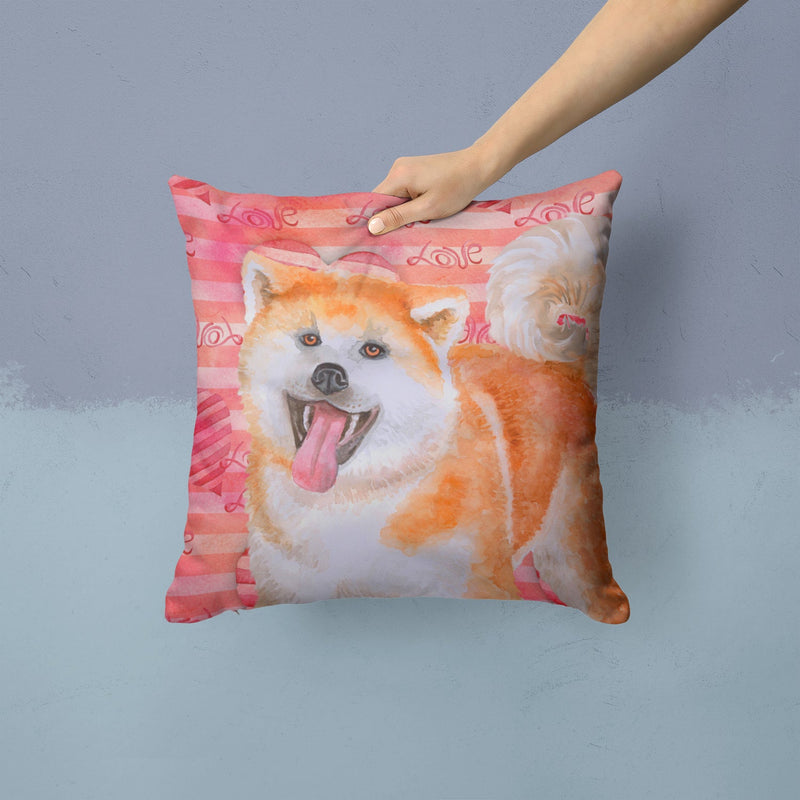 Akita Love Fabric Decorative Pillow BB9790PW1414