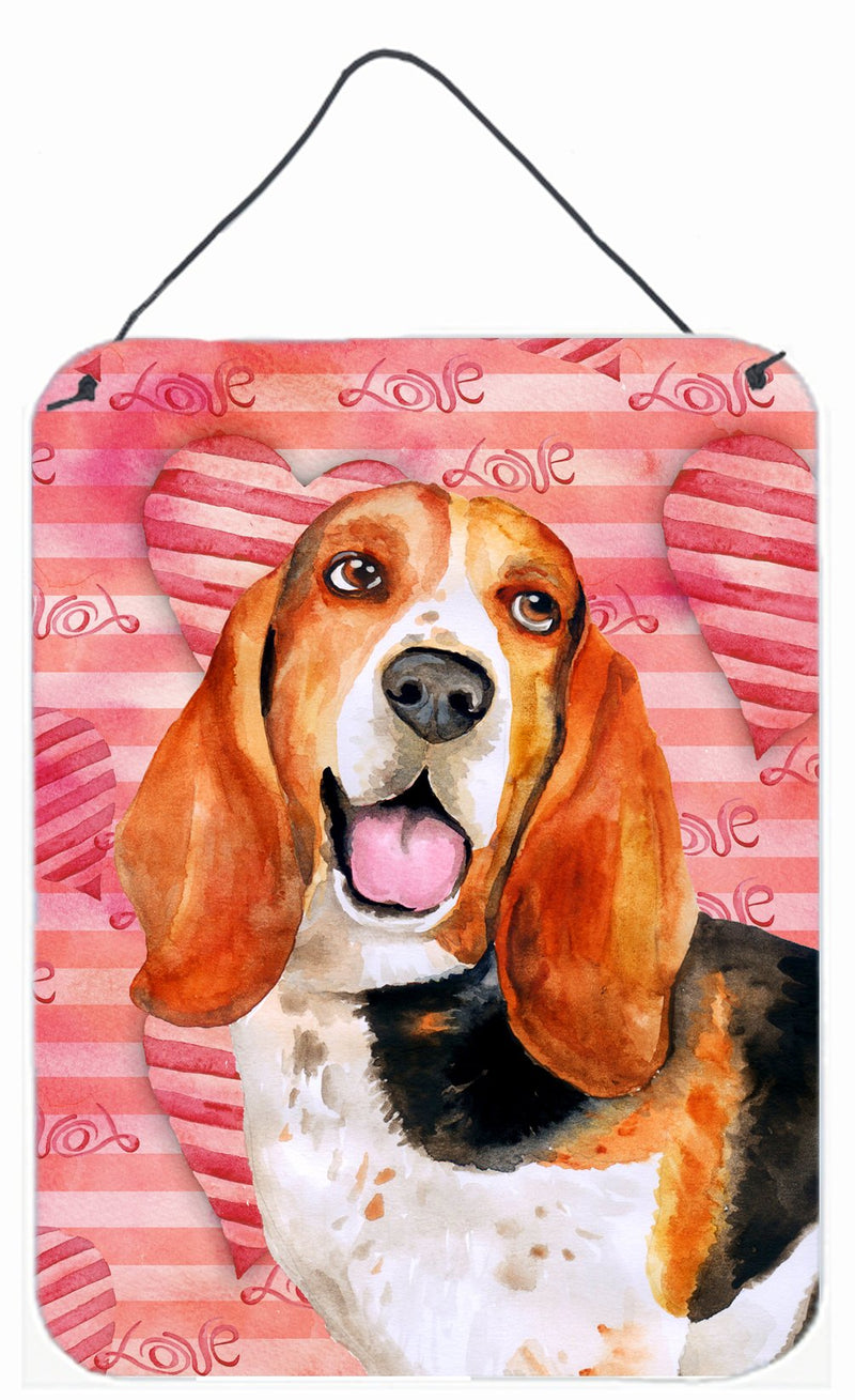 Basset Hound Love Wall or Door Hanging Prints BB9791DS1216