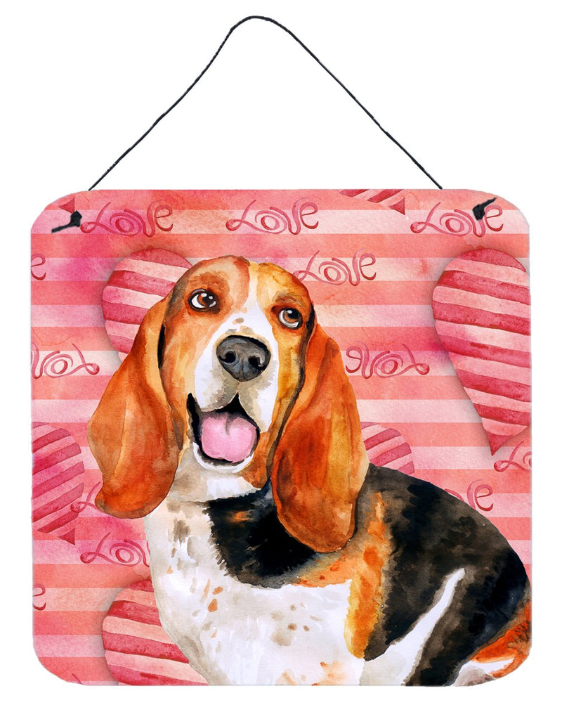 Basset Hound Love Wall or Door Hanging Prints BB9791DS66