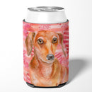 Red Dachshund Love Can or Bottle Hugger BB9794CC