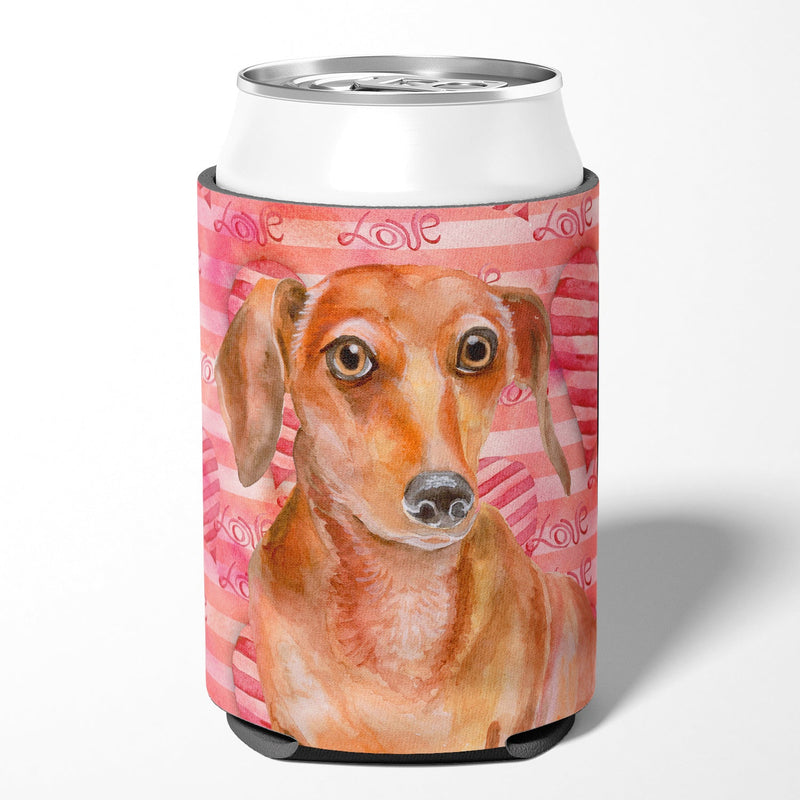Red Dachshund Love Can or Bottle Hugger BB9794CC