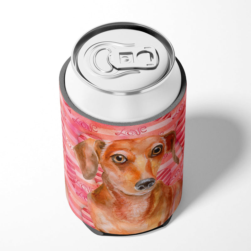 Red Dachshund Love Can or Bottle Hugger BB9794CC