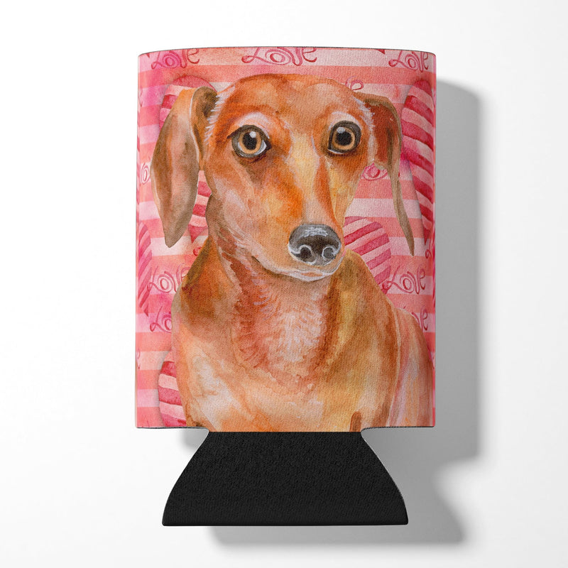 Red Dachshund Love Can or Bottle Hugger BB9794CC