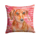 Red Dachshund Love Throw Pillow - 14x14 Decorative Pillow – Art for Your Home & Patio BB9794PW1414