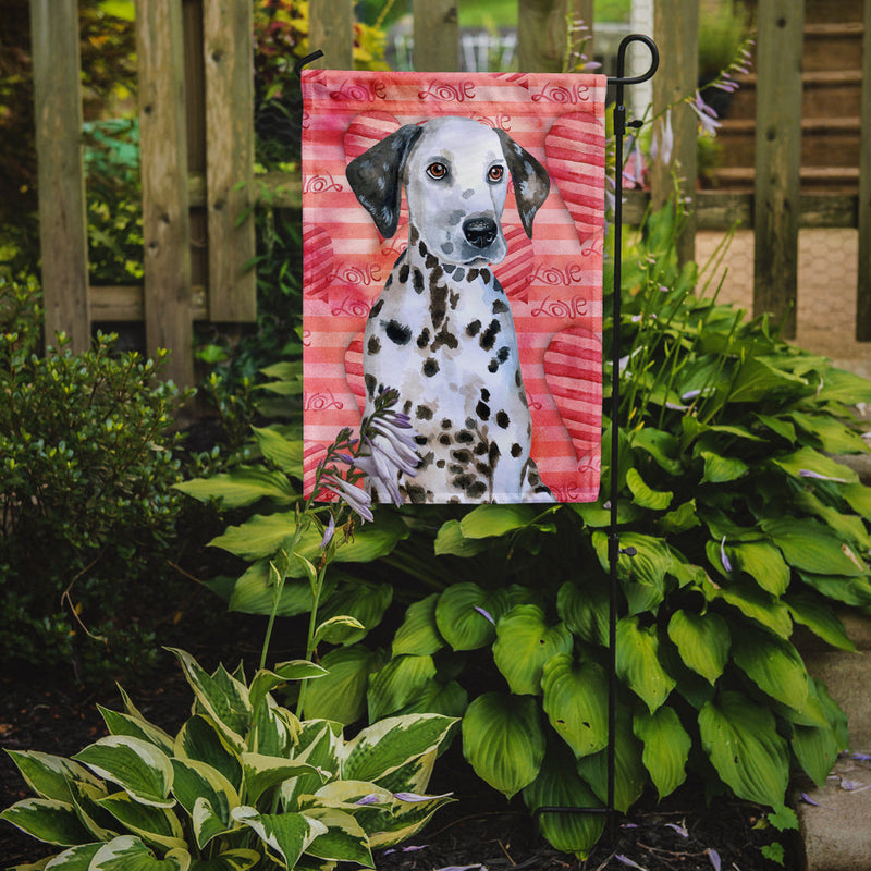Dalmatian Puppy Love Garden Flag - Outdoor Decorative Yard Flag BB9795GF