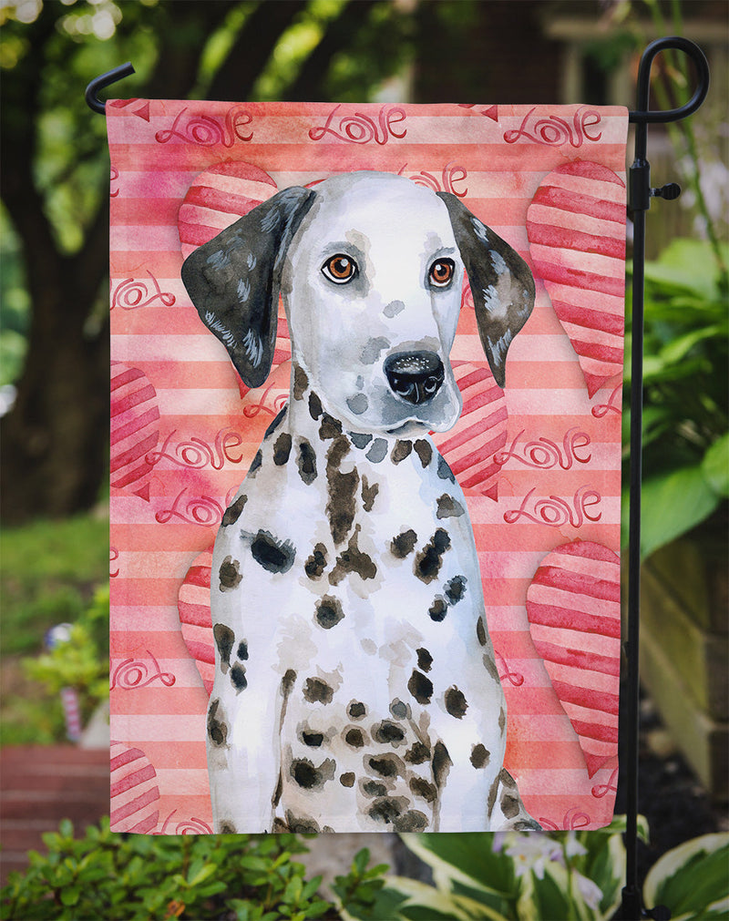 Dalmatian Puppy Love Garden Flag - Outdoor Decorative Yard Flag BB9795GF