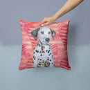 Dalmatian Puppy Love Throw Pillow - 14x14 Decorative Pillow – Art for Your Home & Patio BB9795PW1414