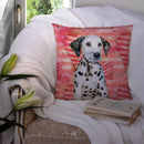 Dalmatian Puppy Love Throw Pillow - 14x14 Decorative Pillow – Art for Your Home & Patio BB9795PW1414