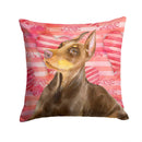 Doberman Pinscher Love Throw Pillow - 14x14 Decorative Pillow – Art for Your Home & Patio BB9796PW1414