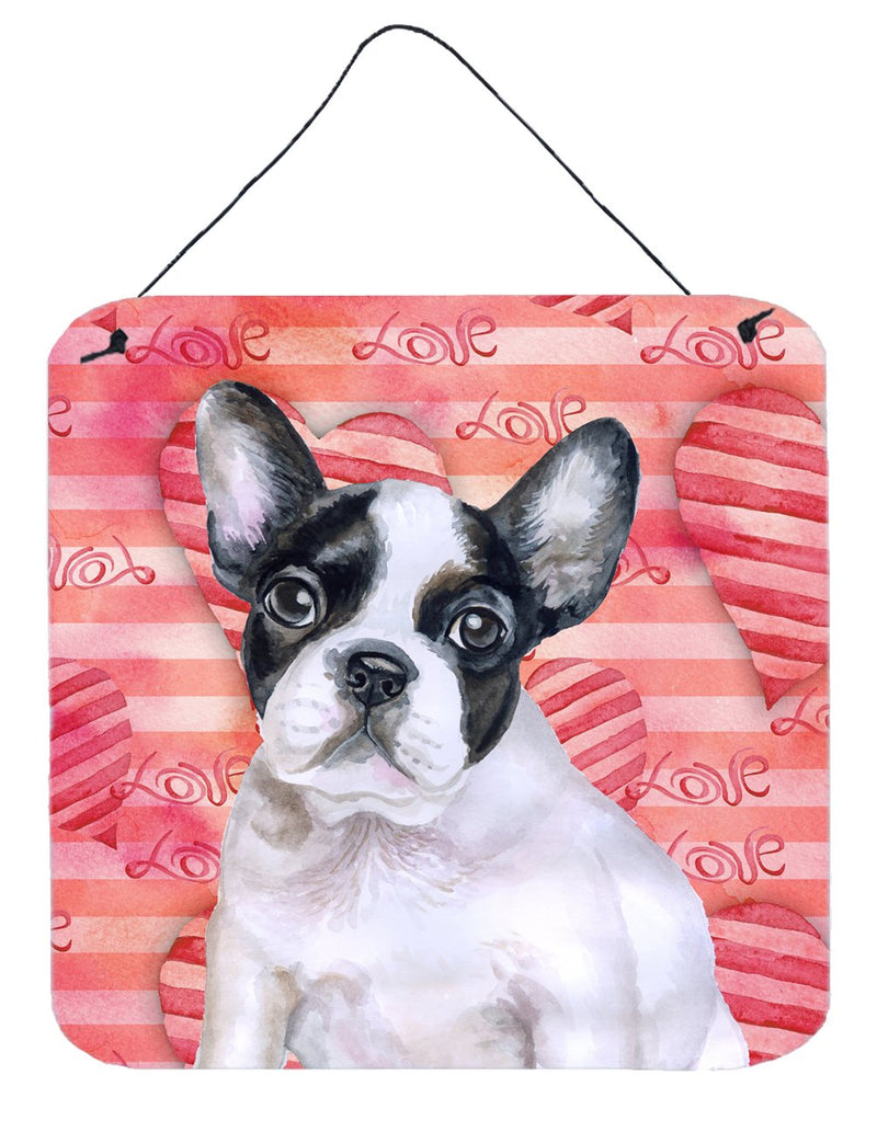 French Bulldog Black White Love Wall or Door Hanging Prints BB9797DS66