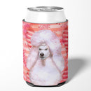 White Standard Poodle Love Can or Bottle Hugger BB9804CC