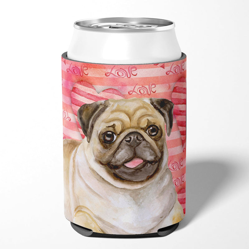 Fawn Pug Love Can or Bottle Hugger BB9805CC