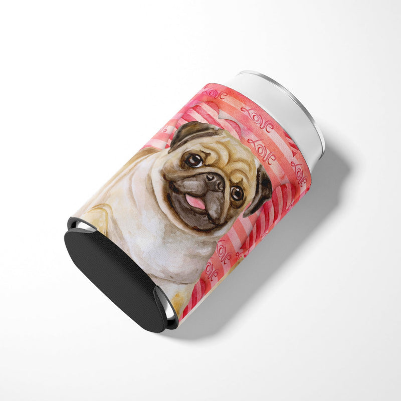 Fawn Pug Love Can or Bottle Hugger BB9805CC