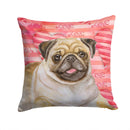 Fawn Pug Love Throw Pillow - 14x14 Decorative Pillow – Art for Your Home & Patio BB9805PW1414