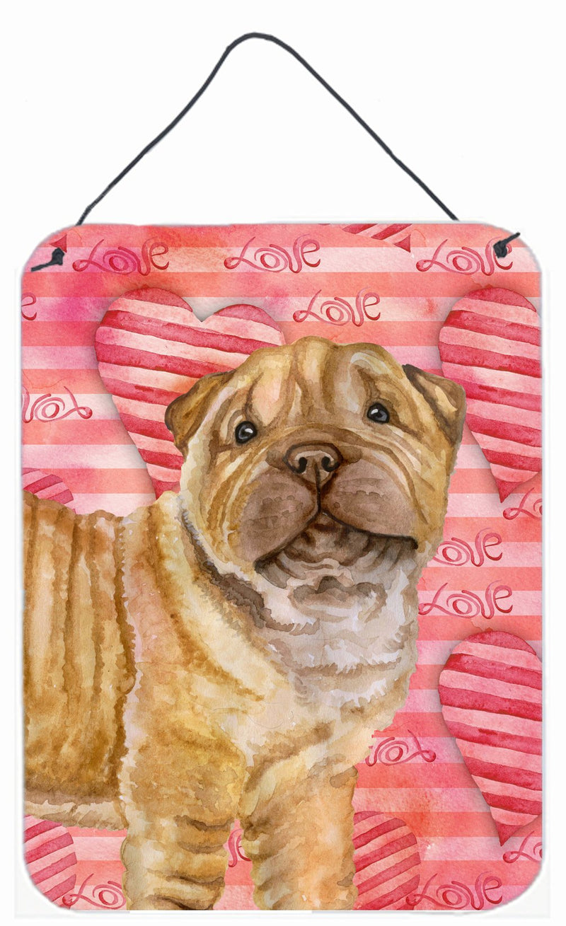 Shar Pei Puppy Love Wall or Door Hanging Prints BB9806DS1216