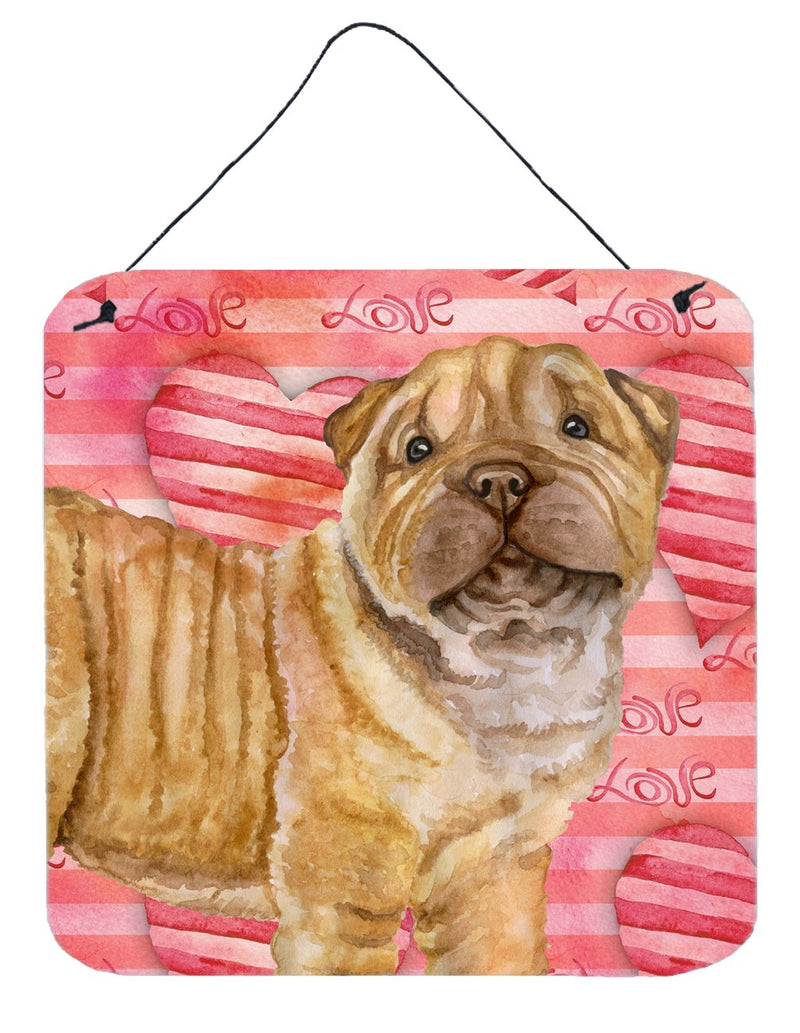 Shar Pei Puppy Love Wall or Door Hanging Prints BB9806DS66