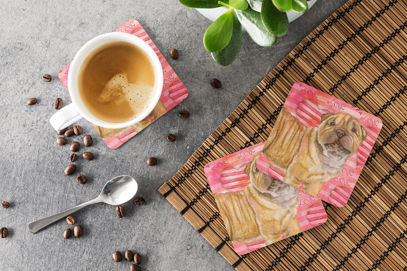 Shar Pei Puppy Love Foam Coaster  BB9806FC