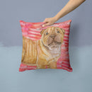 Shar Pei Puppy Love Throw Pillow - 14x14 Decorative Pillow – Art for Your Home & Patio BB9806PW1414