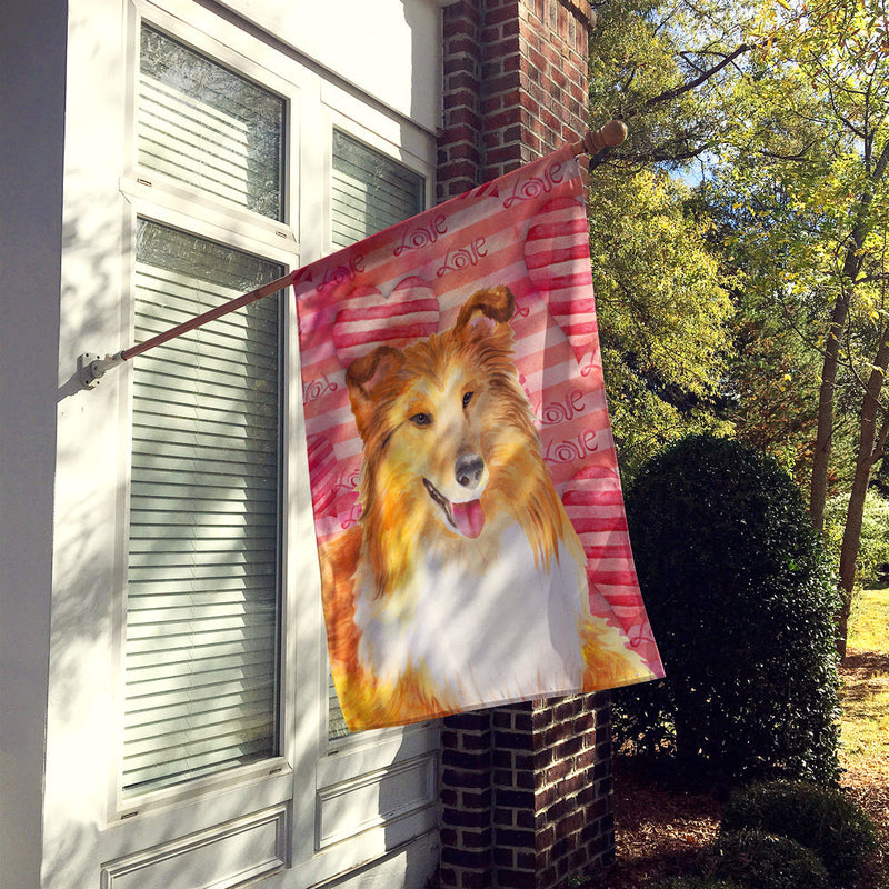 Sheltie Love Flag Canvas House Size BB9807CHF