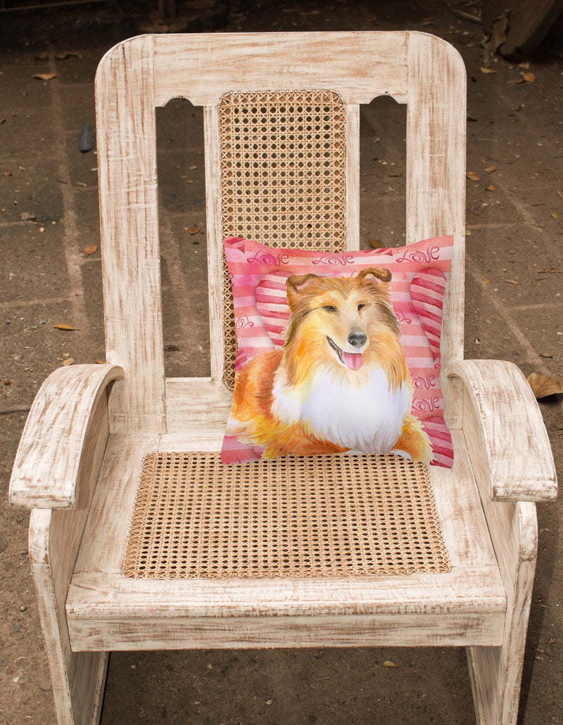 Sheltie Love Fabric Decorative Pillow BB9807PW1818