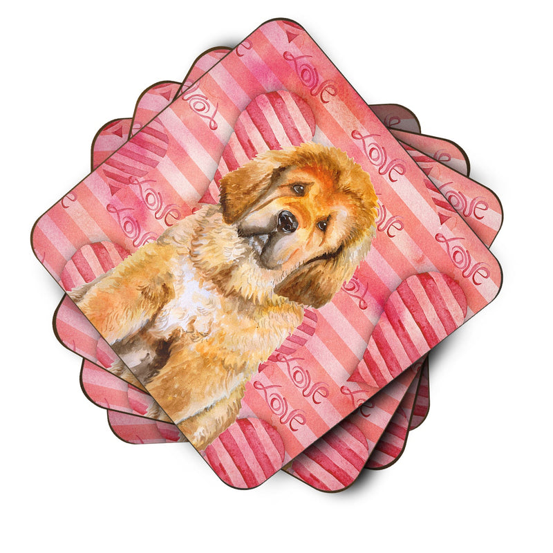 Tibetan Mastiff Love Foam Coaster Set of 4 BB9808FC