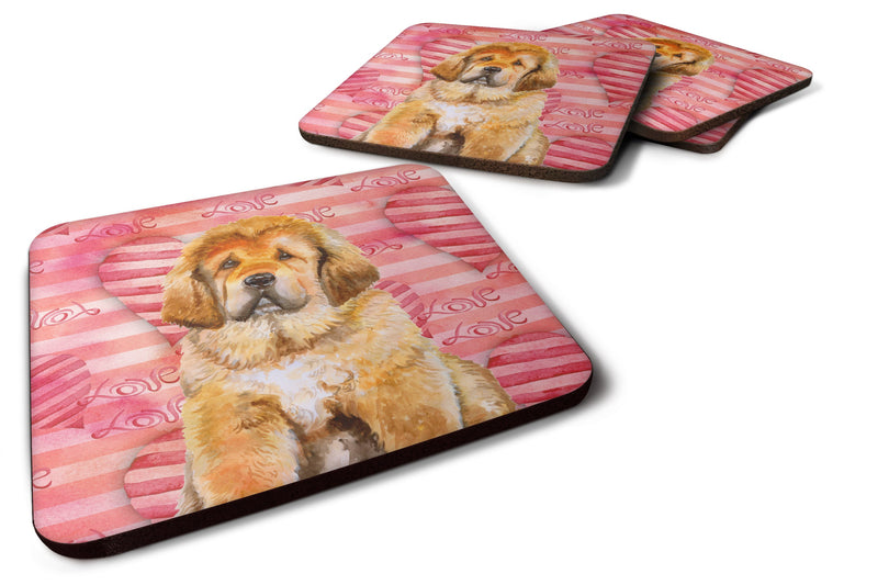 Tibetan Mastiff Love Foam Coaster Set of 4 BB9808FC