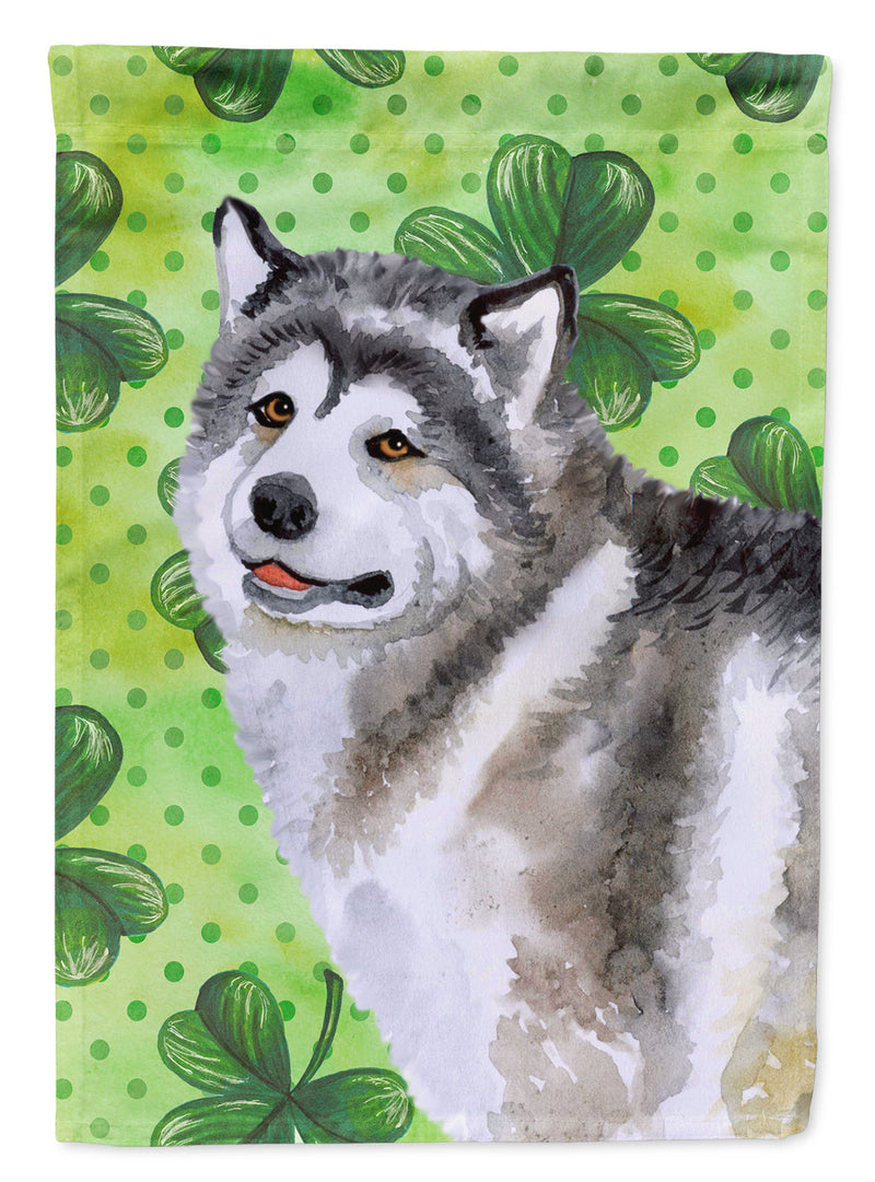 Alaskan Malamute St Patrick's Flag Canvas House Size BB9812CHF