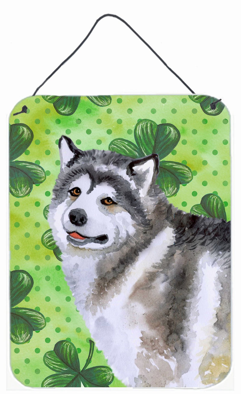 Alaskan Malamute St Patrick's Wall or Door Hanging Prints BB9812DS1216