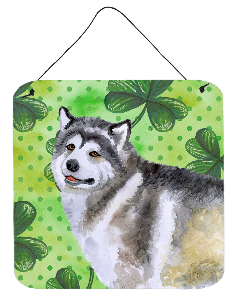 Alaskan Malamute St Patrick's Wall or Door Hanging Prints BB9812DS66