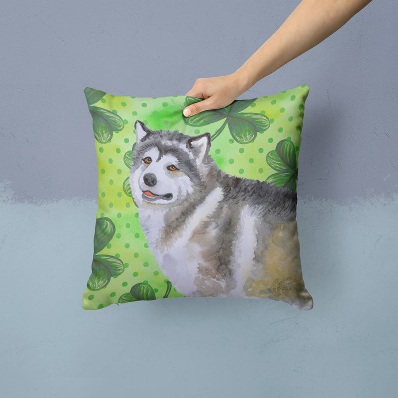 Alaskan Malamute St Patrick's Throw Pillow - 14x14 Decorative Pillow – Art for Your Home & Patio BB9812PW1414