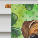 German Boxer St Patrick's House Flag 28x40 Porch Sleeve Pole Decorative Outside Yard Banner Artwork Wall Hanging, Polyester