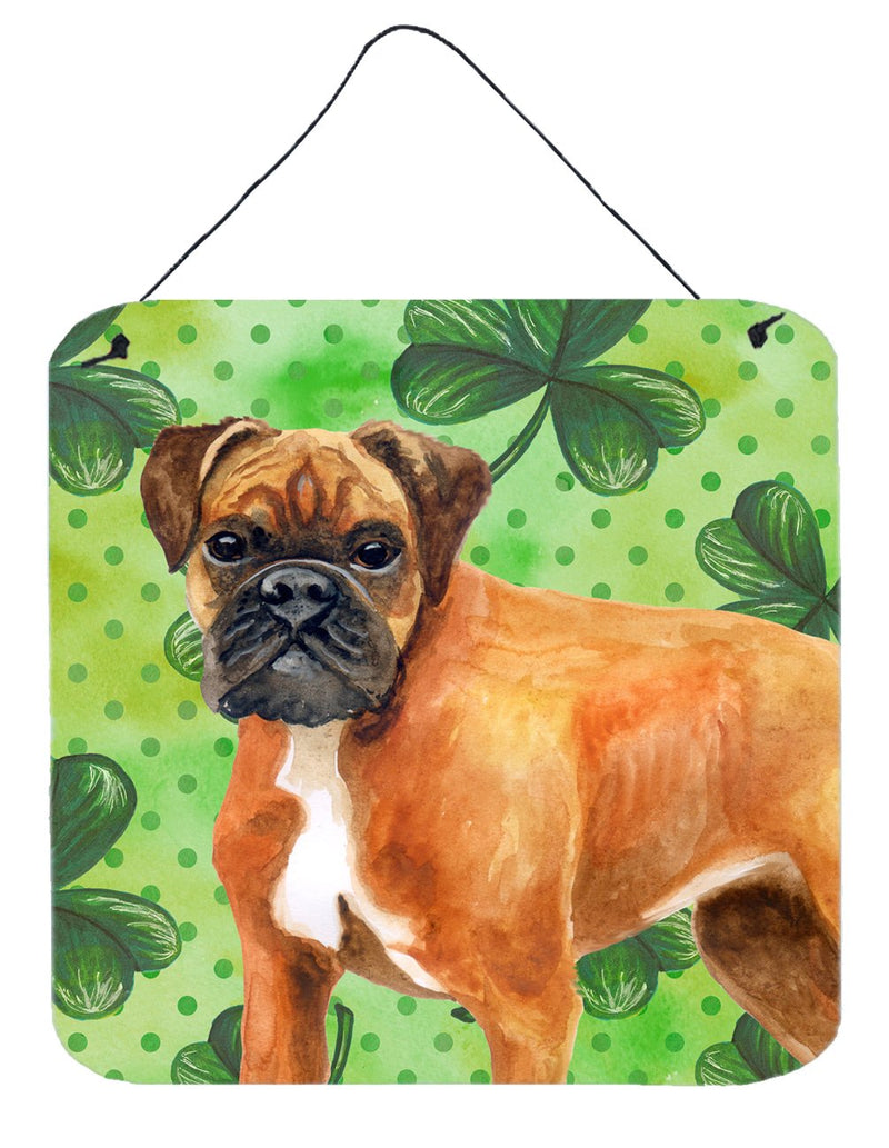 German Boxer St Patrick's Wall or Door Hanging Prints BB9814DS66