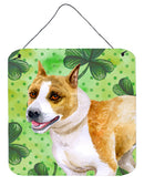 American Staffordshire St Patrick's Wall or Door Hanging Prints BB9818DS66