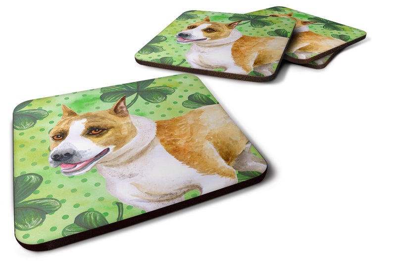 American Staffordshire St Patrick's Foam Coaster  BB9818FC