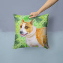 American Staffordshire St Patrick's Throw Pillow - 14x14 Decorative Pillow – Art for Your Home & Patio BB9818PW1414